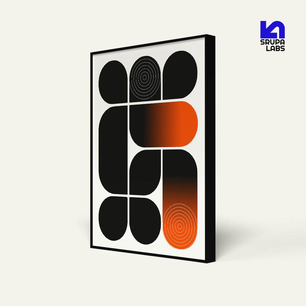Bauhaus Abstract Balance 40x60 cm Frame & MDF Poster | 30x40 ซม | 20x30 ซม