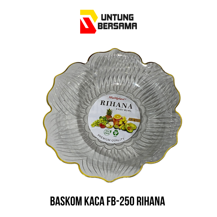 RIHANA MULTIPLAST FB-250 GLASS BASIN, THICK, MULTIPURPOSE