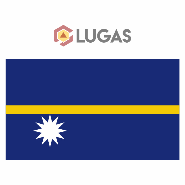 Nauru Country Flag TC MIRROR Print สีโปร่งแสง