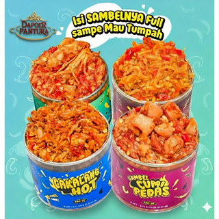 Sambel Best Seller - Sambal Extra Pedas 130gr Cumi Pedas / Baby Cumi / Ayam Suwir / Cakalang / Teri Medan (DAPOER PANTURA)
