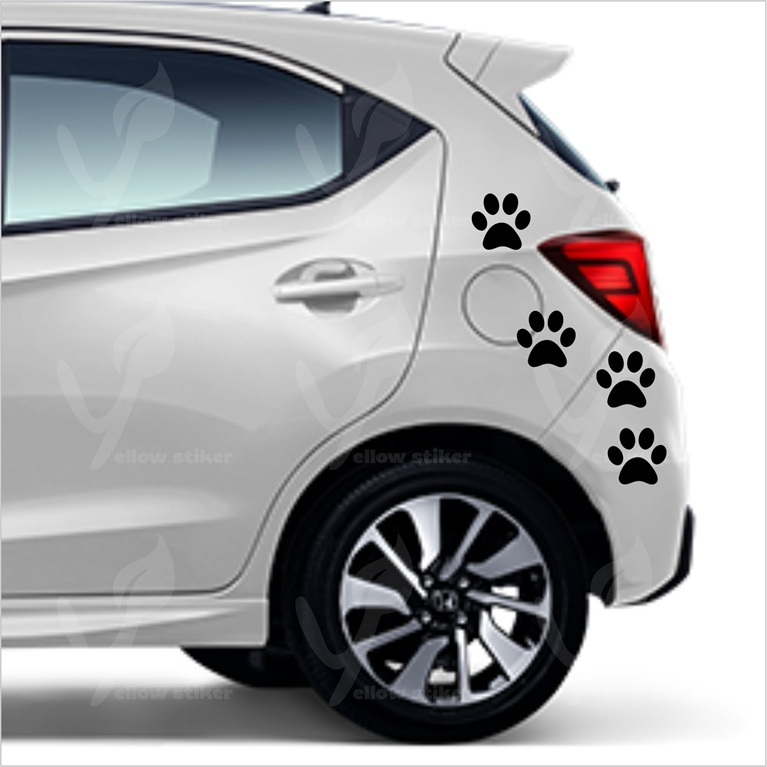 COOL CAR STICKERS CUTTING STICKERS CUTE DOG FOOT CAR STICKERS