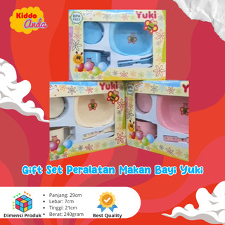 Gift Set Alat Makan Bayi YUKI/Set Makan Anak Lengkap/Kado Alat Makan Bayi Set-Kiddo Anda