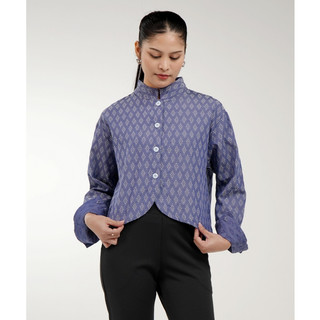 Hardware Clothing Atasan Kemeja Wanita Hardware Oversize Shirt Over size Jaquard Diamond Texture