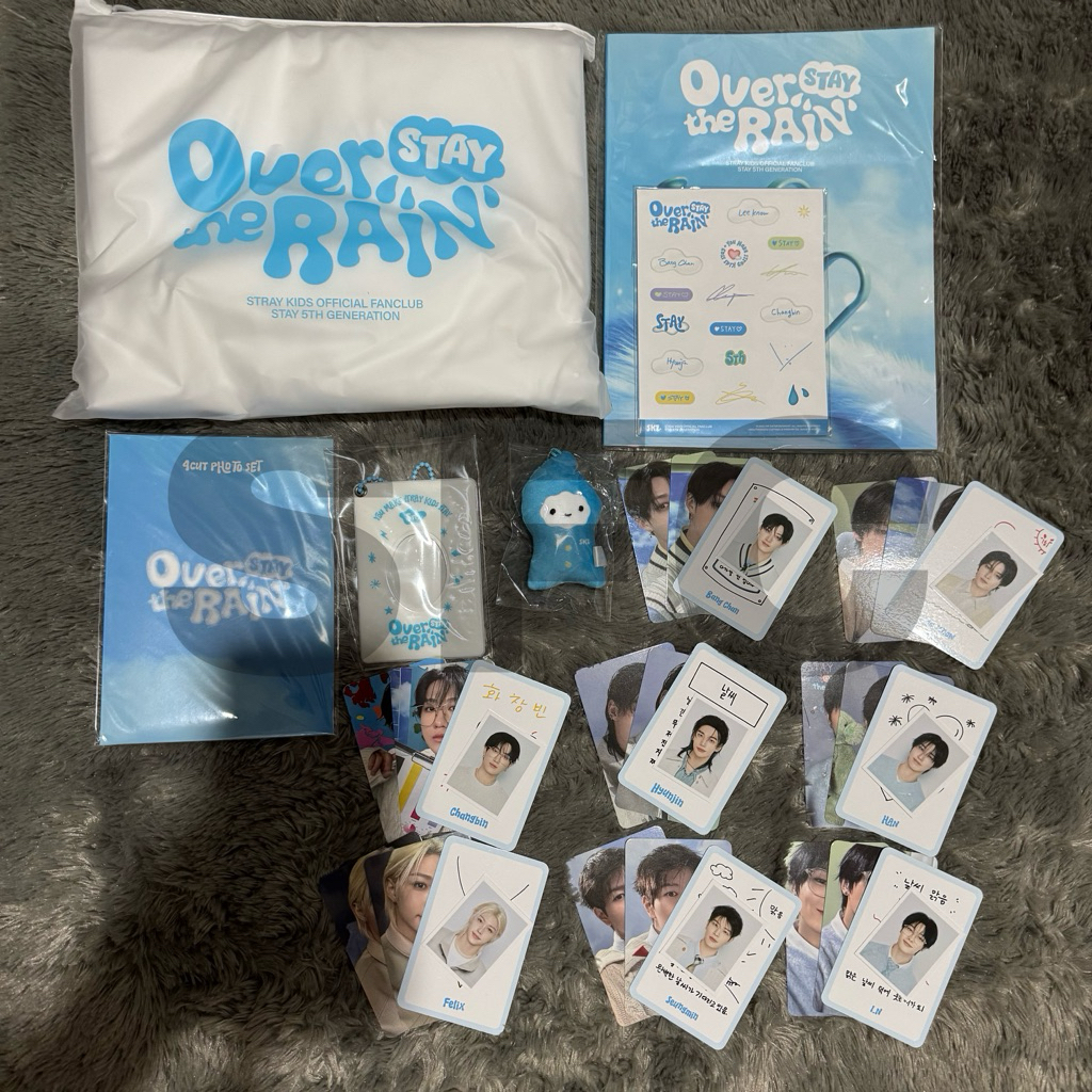 Sharing Stray kids official stay 5th gen fankit rain coat 4 cut Photocard sticker set card holder Ph