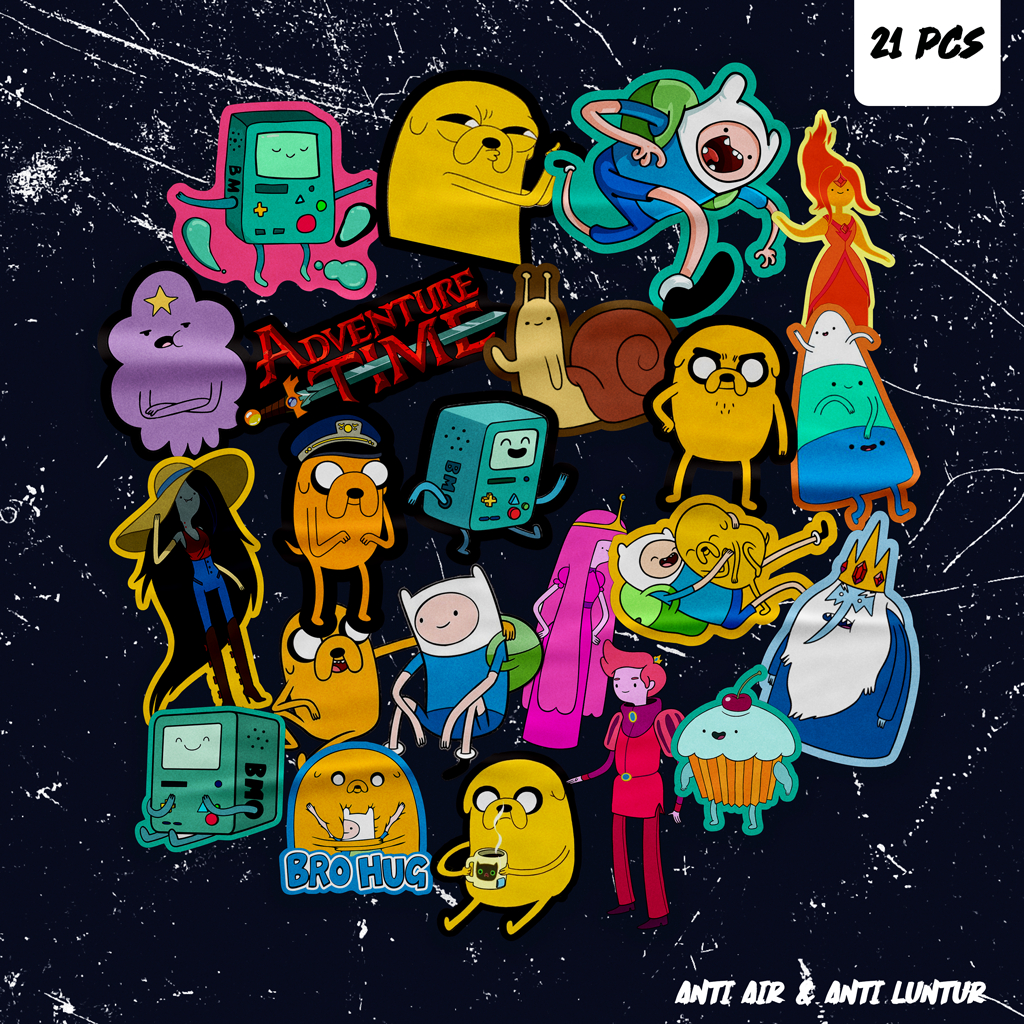 สติ๊กเกอร์ Adventure Time Tumblr 25 ชิ้น เคส HP หมวกกันน็อคแล็ปท็อป