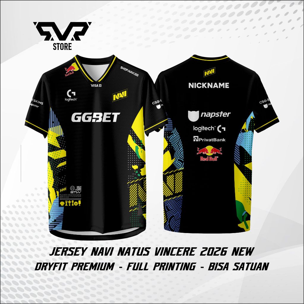 NAVI Natus Vinecere 2026 Jersey เสื้อเล่นเกม Navi ล่าสุดฟรีชื่อนิคแบบกําหนดเอง