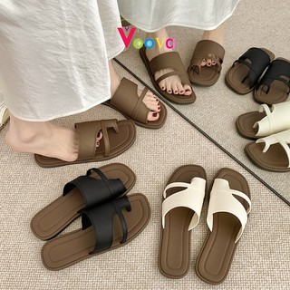 VOOVA Sandal Selop Jempol Wanita/ Sandal Tali Wanita/ Sandal Teplek Wanita/ Sandal Jepit Kulit Sintesis/ Sandal Wanita Nyaman