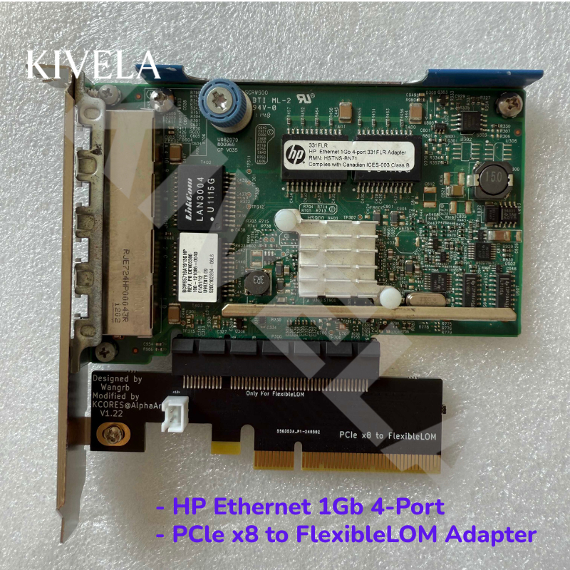 การ์ด Lan Quad 4 พอร์ต Gigabit Ethernet Server Pci Express Mikrotik Pcie Proxmox Pfsense Opensense M