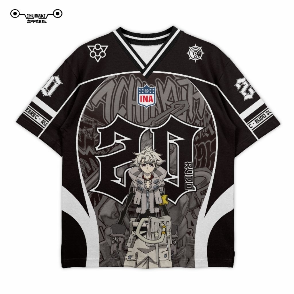 Oversize Jersey // Number Series // Streetwear // Gachiakuta // Rudo Surebrec Sport jersey Anime NFL