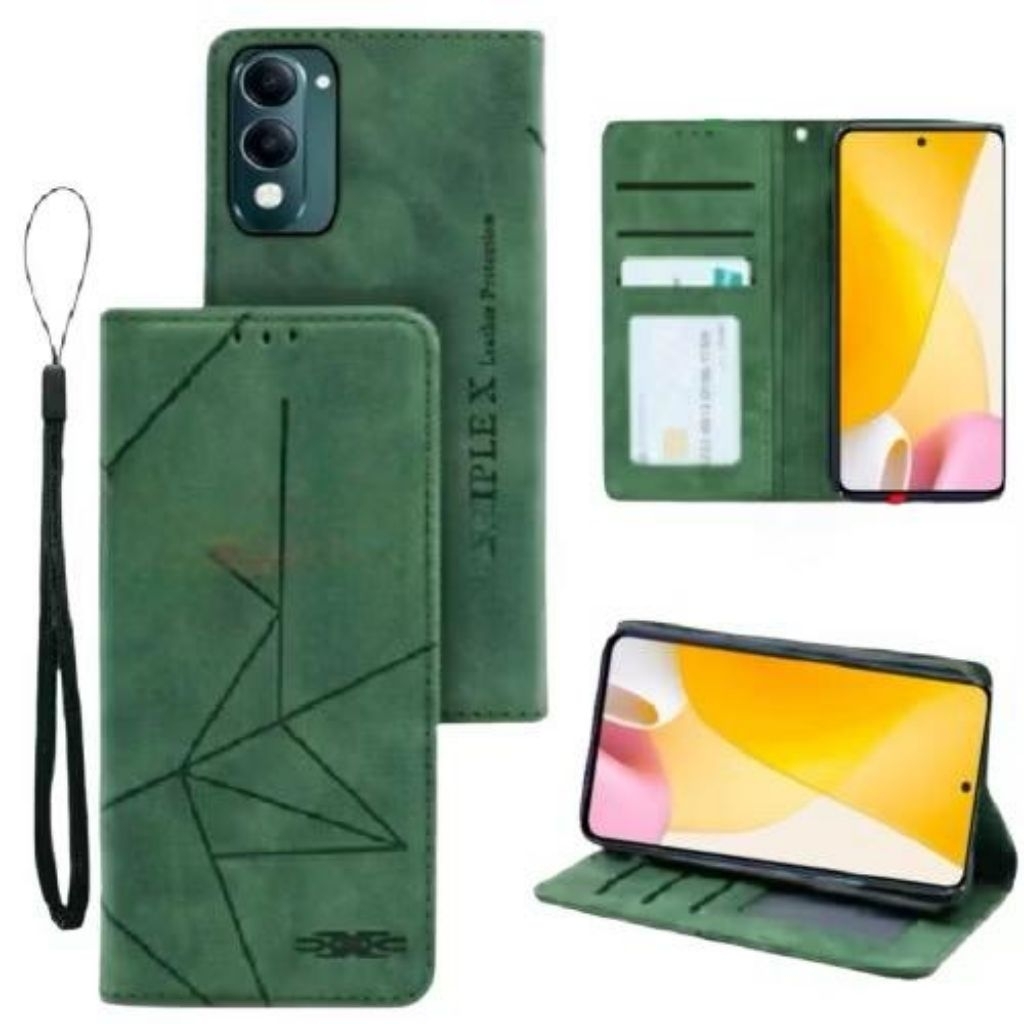 Flip Case VIVO Y400 VIVO Y04S VIVO Y400 Case Wallet Leather Casing Dompet Case Wallet Leather Flip C