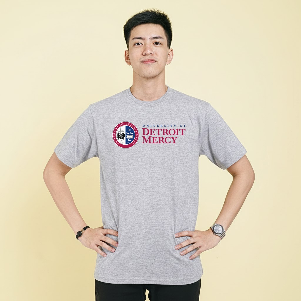 UDM University of DETROIT Mercy Michigan Premium T-Shirt ผ้าคอตตอนแขนสั้นและแขนยาว