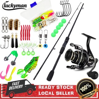 luckyman Joran Pancing Set 1.8m/2.1m  Carbon Fiber 15KG Drag