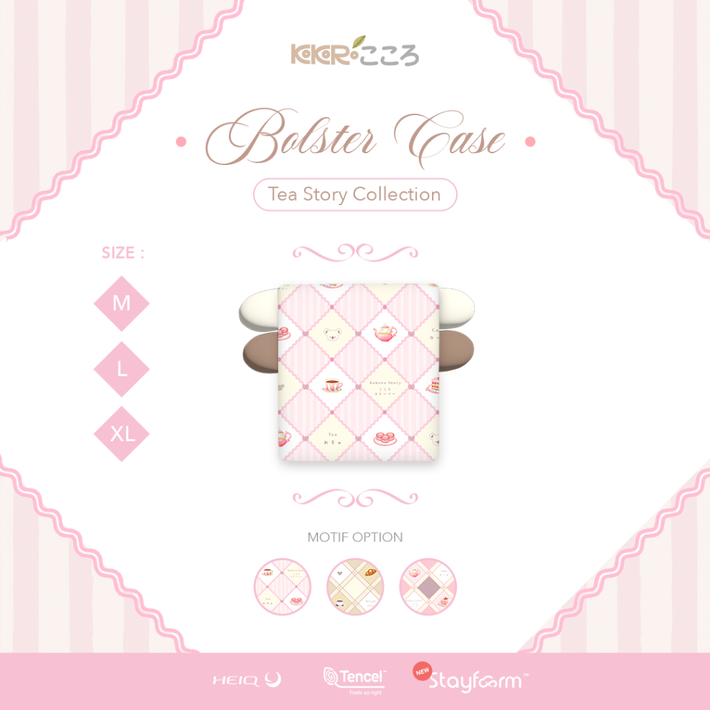 KOKORO STORY ปลอกหมอนข้างเก็บชา (COVER เท่านั้น) | ปลอกหมอนข้าง Kokoro Soft Tencel สําหรับทารกและเด็