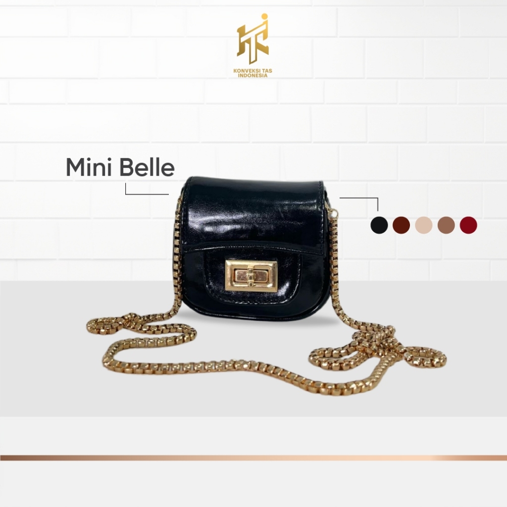 KTI Belle Coin Bag Womens Mini Sling Bag Glossy Coin Model Adjustable Strap Simple Bag