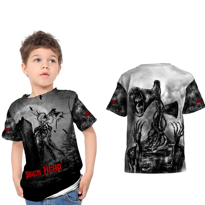 SIREN HEAD Fulprint เสื้อยืดเด็ก