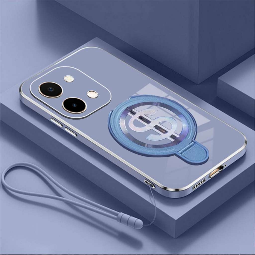 HP REDMI 15C Plating Dollar Ring Stand เคสโทรศัพท์ชาร์จไร้สาย