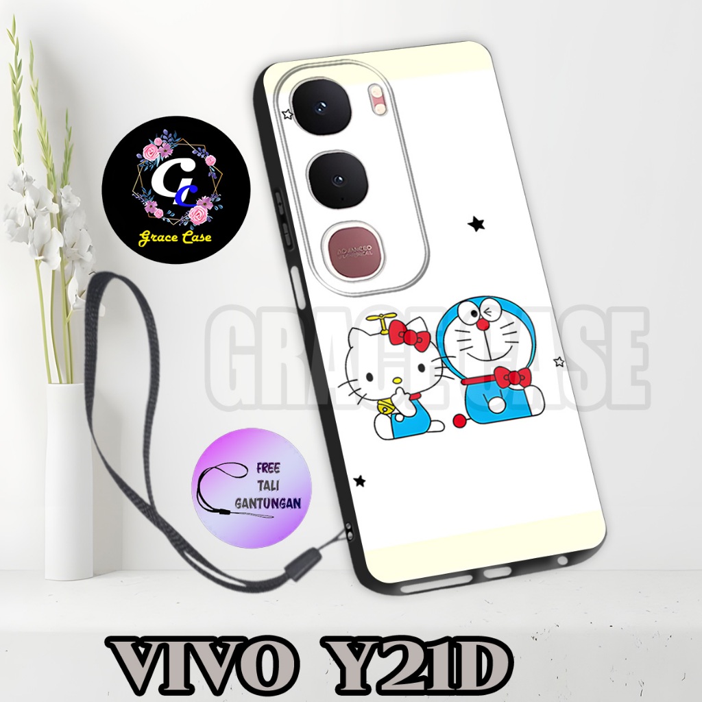 (GC18) ยาง Softcase Hp VIVO Y21D / Doraemon Case / Mens Case / VIVO Y21D Silicone Tpu Pro Camera Cas