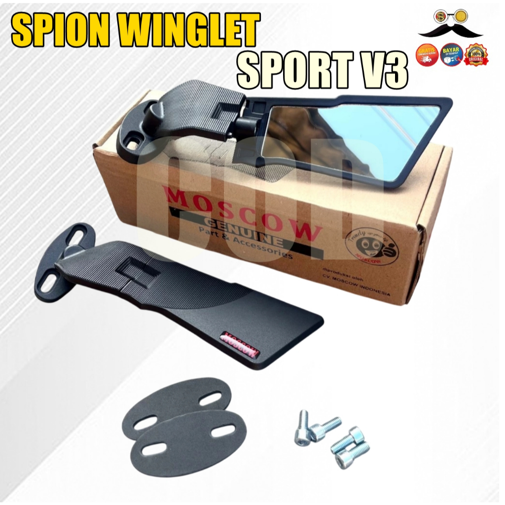 SPION WINGLET SPORT V3 STEALTH SLIM FOLDING F22 CBR R25 R15 V3 NINJA R RR YZF R3 MT25 R15V3 ZX10R
