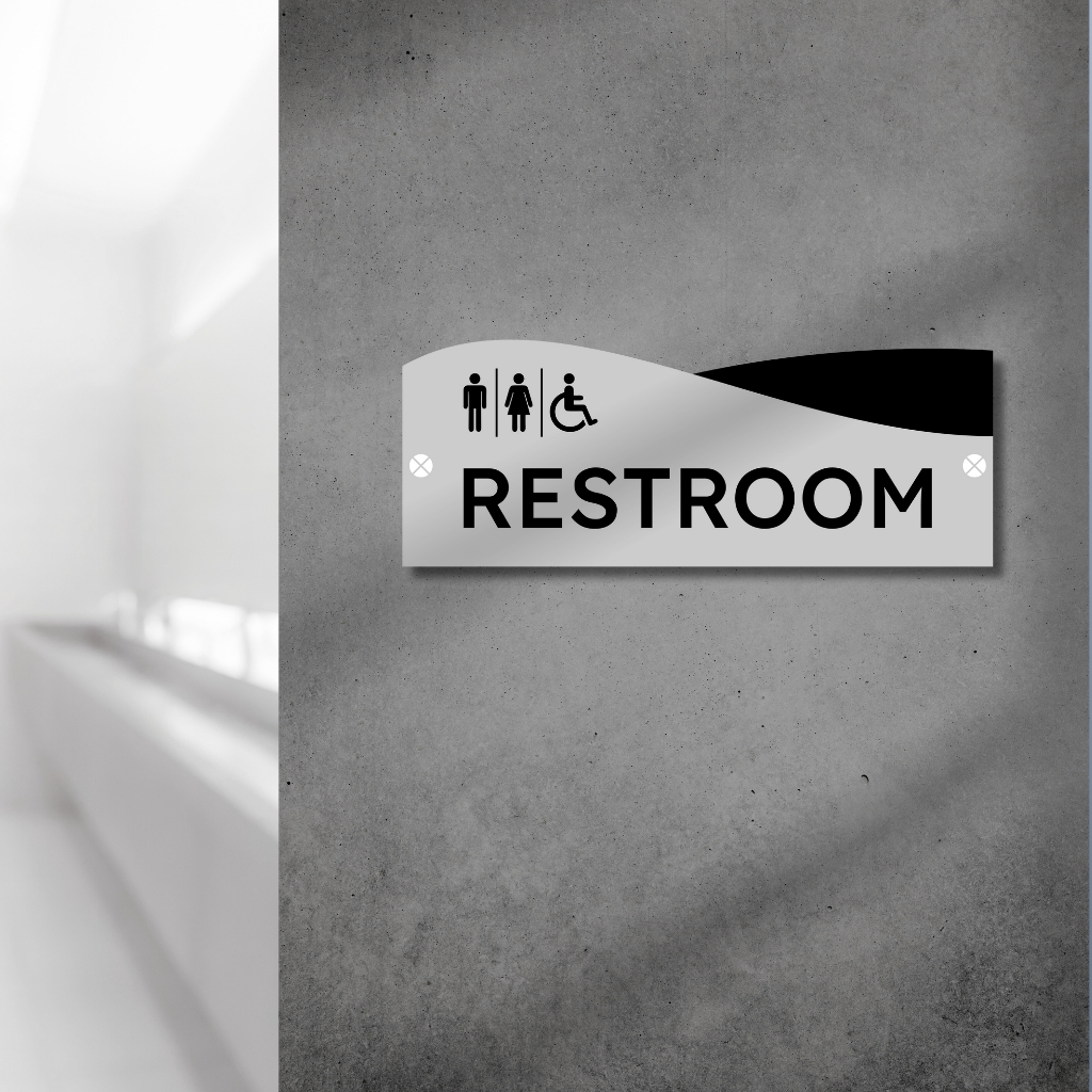 ACRYLIC ROOM SIGNAGE BOARD/2MM ACRYLIC ROOM SIGN BOARD 2 ชั้น RISED FONT