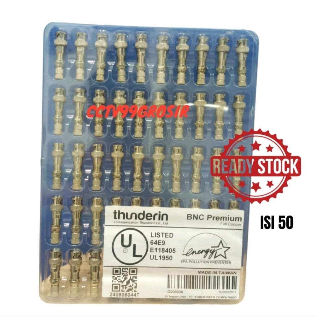 BNC CONNECTOR BNC THREAD PREMIUM TAIWAN 50 ชิ้นคุณภาพสูง