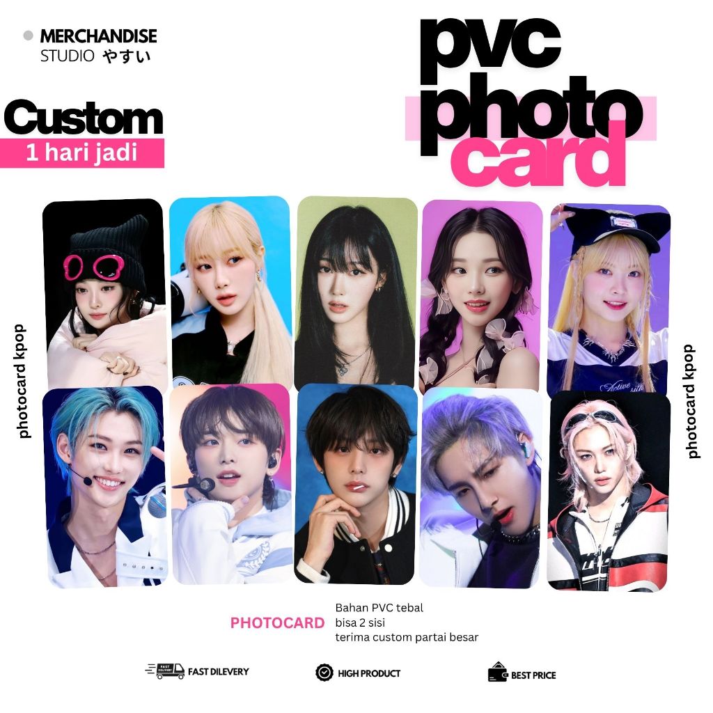 YMS5 - [ PVC ] KPOP - ภาพถ่าย LOMOCARD IDOL GROUP MEMBER BIAS KOREA C0RT1S AESP4 BT1E5 BLVCKP1NK S7T