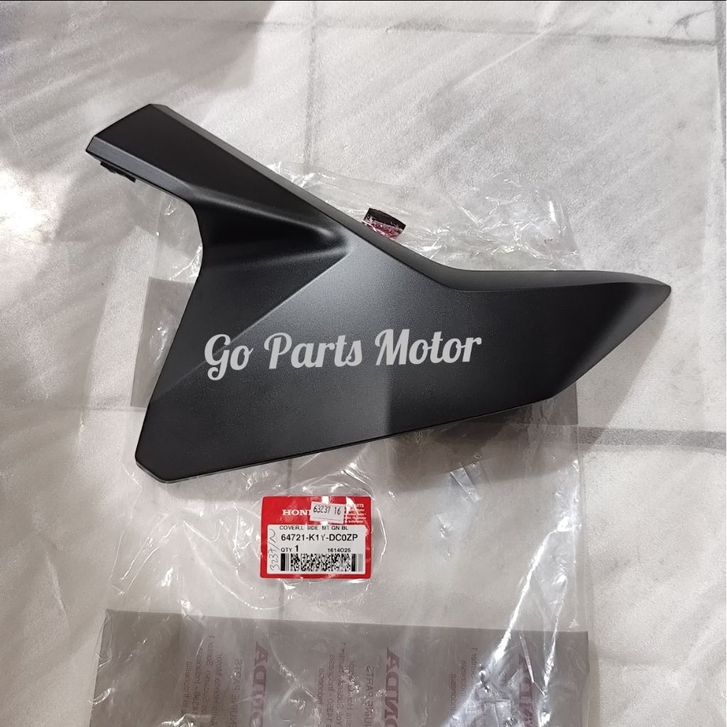ฝาครอบ L ด้านข้าง MT GN BL 64721-K1Y-DC0ZP ฝาครอบด้านข้าง Lower Wing ซ้ายสีดํา Matte Honda PCX 160 t
