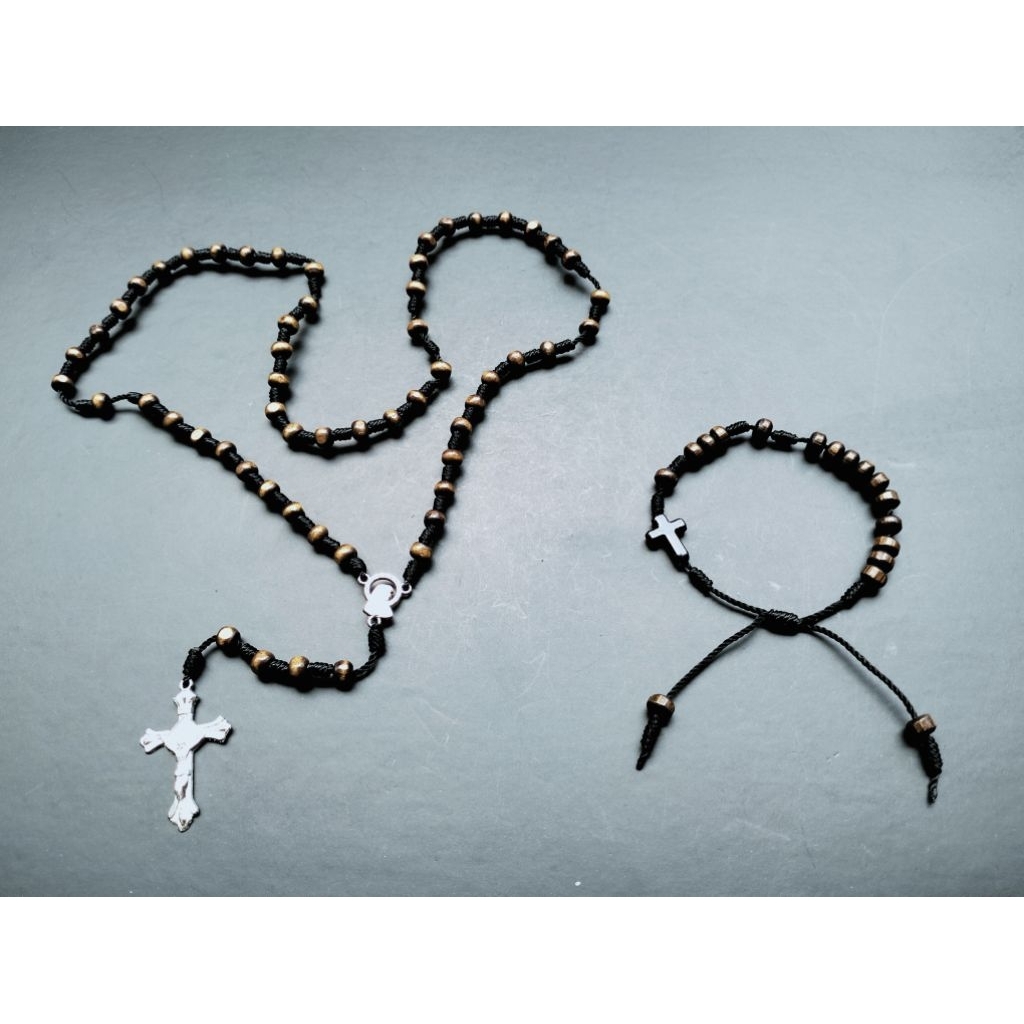 RG97 ROSARY PACKAGE + PREMIUM CATHOLIC WOODEN BRACELET