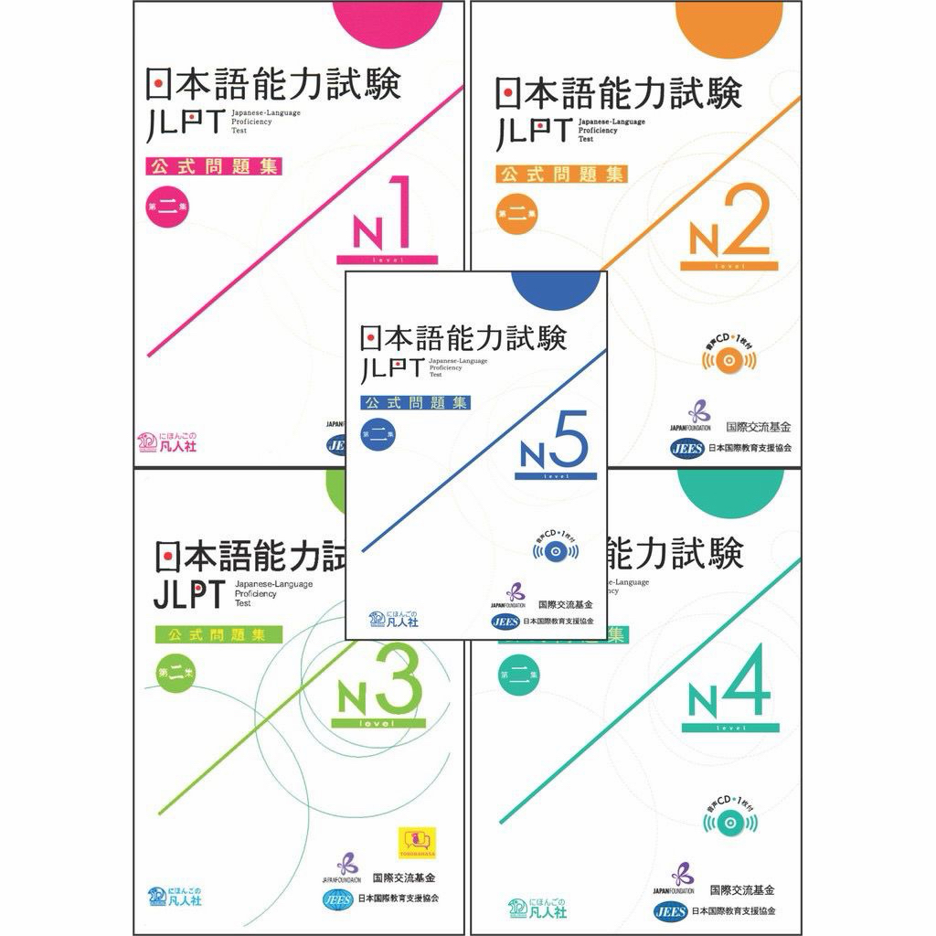 JLPT KOUSHIKI N1 N2 N3 N4 N5 หนังสือ