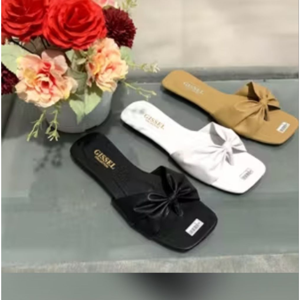 รองเท้าแตะริบบิ้นผู้หญิงล่าสุด NS010 Simple Slop Sandals