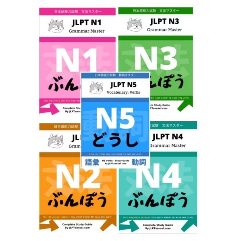 JLPT Grammar Master N1-N5 ขนาดจัมโบ้ (A4)