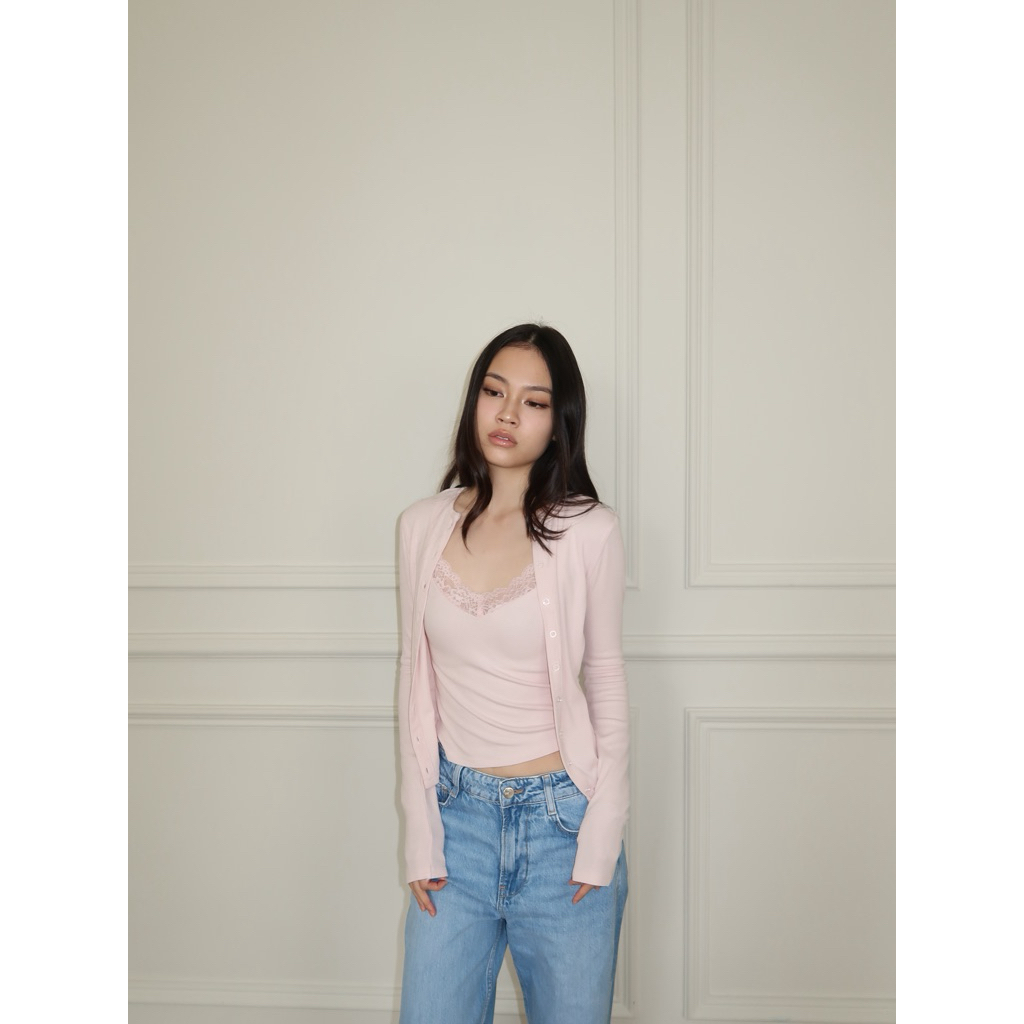 LACE KNIT CARDIGAN l NUDETHELABEL