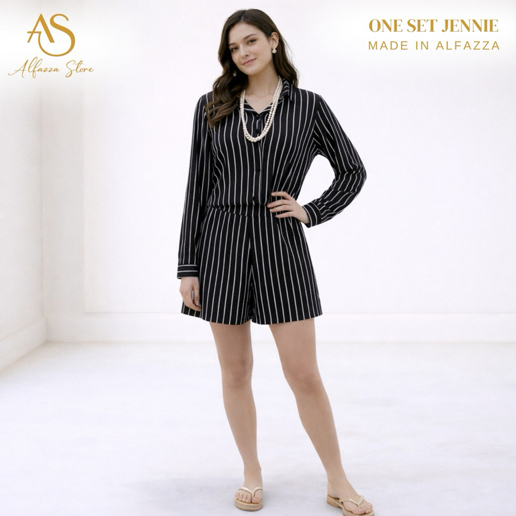 ALFAZZA - ONE SET JENNIE SHORT PREMIUM ANTI-SHOOT SHORTS HOLIDAY OUTFIT