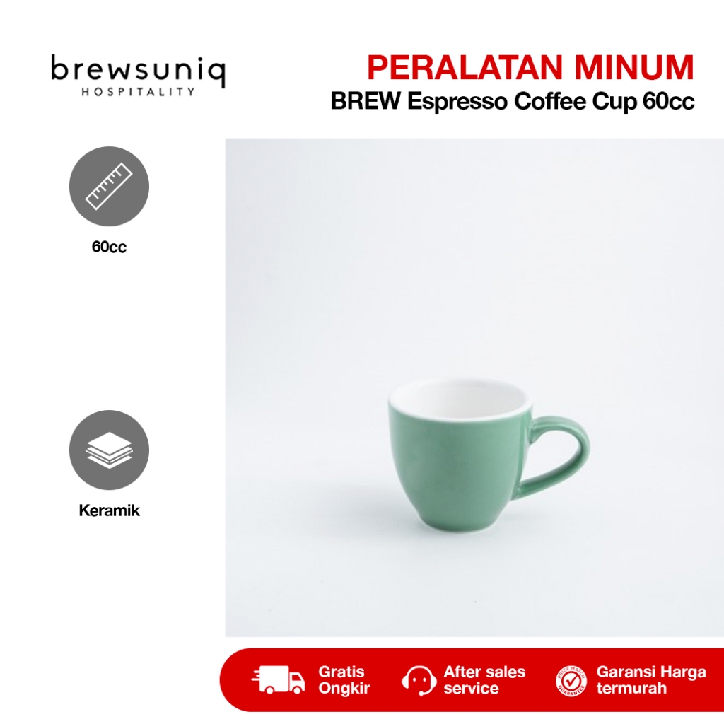 BREWSUNIQ - BREW Espresso Coffee Cup 60cc | Aesthetic Special Coffee Ceramic Espresso Cup