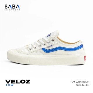 SABA Veloz Light Off White Blue - Sepatu Sneakers Casual Pria Wanita | Simple, Nyaman & Kekinian VLZ 37