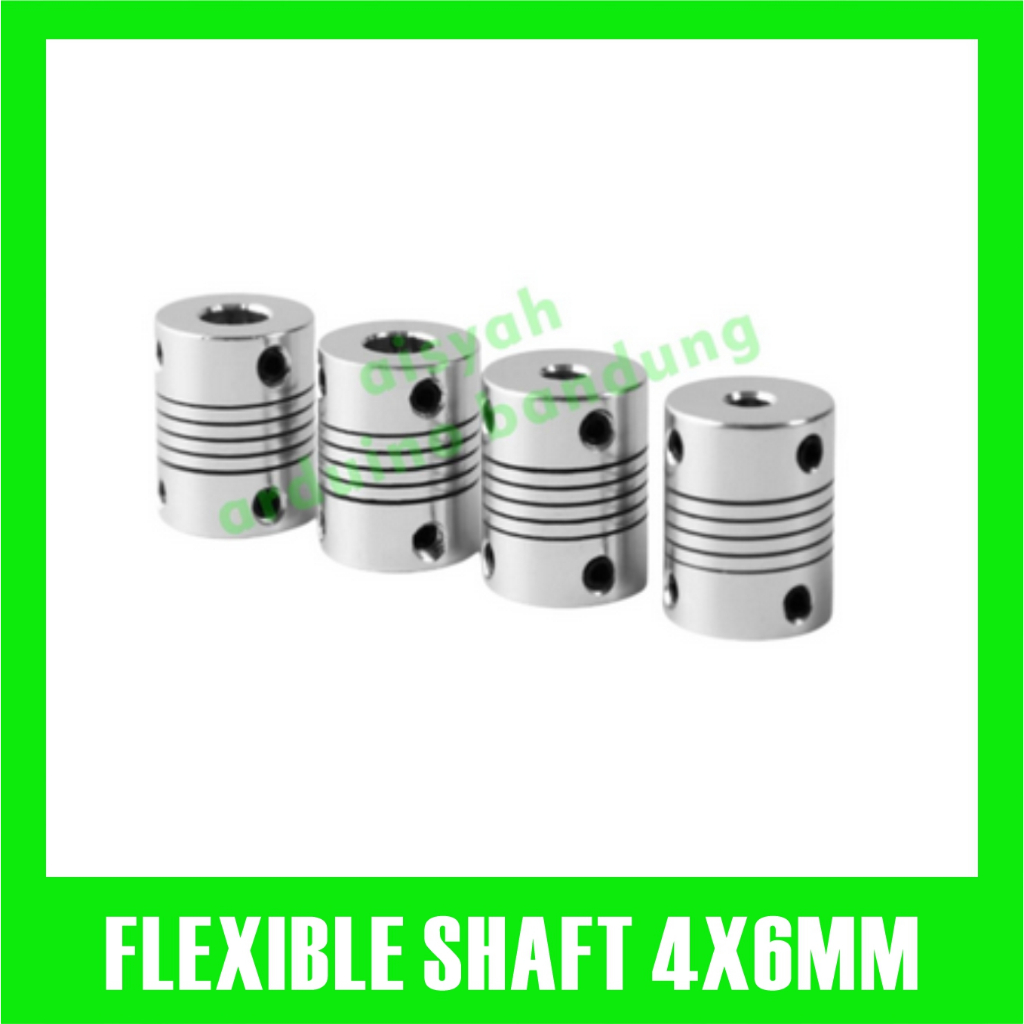 เพลายืดหยุ่น 4X6 มม. ข้อต่อ CNC มอเตอร์ Coupler 4 มม. ถึง 6 มม. D19L25