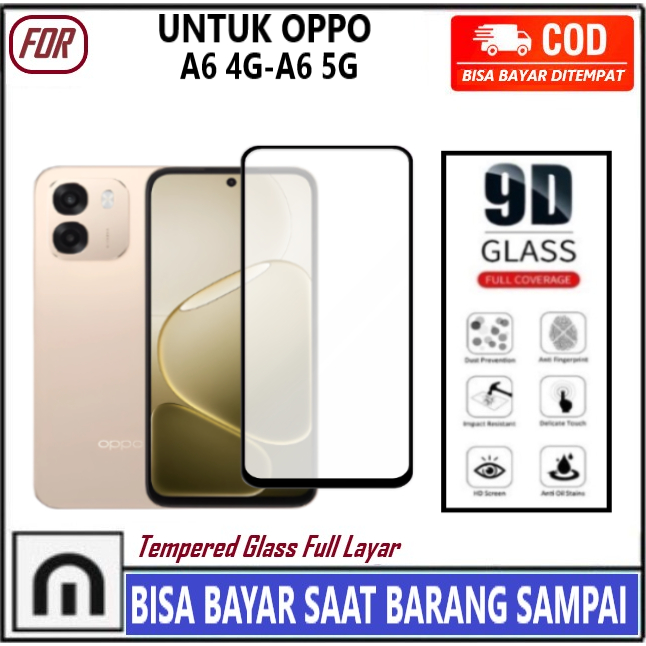 LAYARกระจกนิรภัยOppo A6 4G A6 5Gคลุมทั้งหมดAnti-Scratch Glassแบบเต็มหน้าจอป้องกันหน้าจอHpป้องกันหน้า