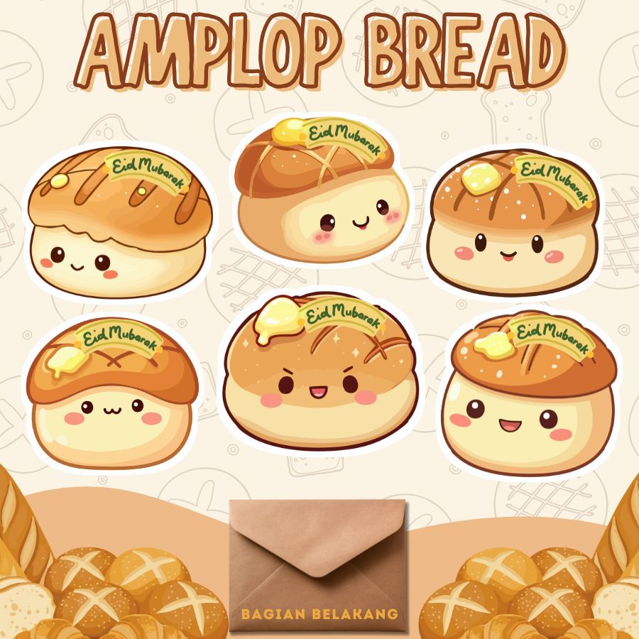 BREAD ANIMATION EID ENVELOPE CONTAINS 6 BREAD 2D EID ENVELOPE