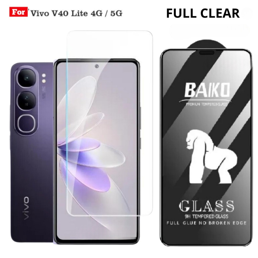TEMPERED GLASS SUPER FULL CLEAR BAIKO VIVO Y19S /Y28 4G /Y29 4G /Y31 4G /Y31 PRO /Y200 /Y200I /Y200T