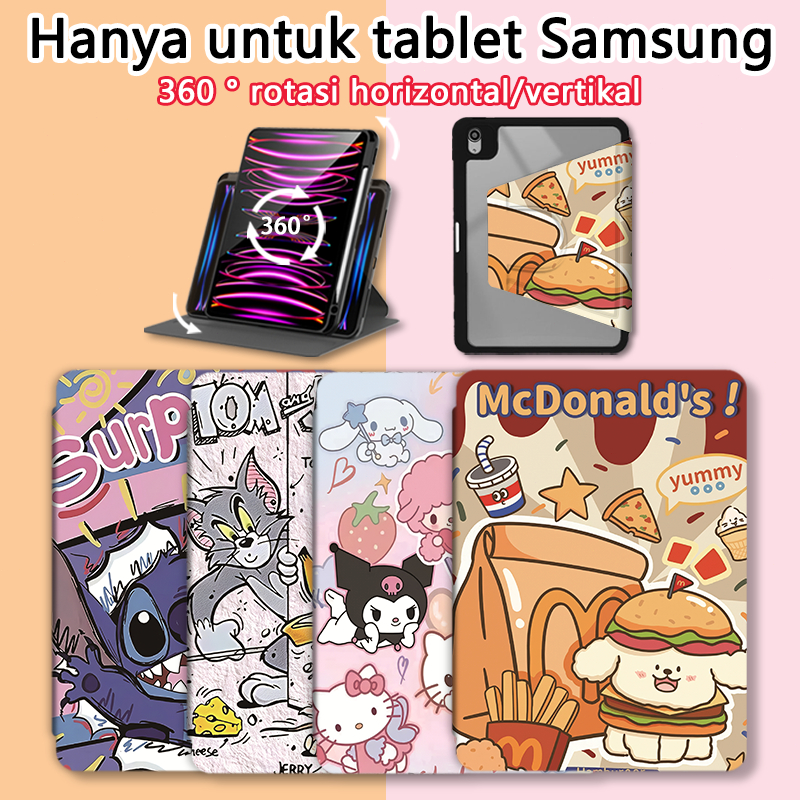 เคสสําหรับ Samsung Galaxy Tab A9+ 11"S10 lite 10.9" อะคริลิคโปร่งใส Anti-Bent + Anti-Fall -60° การหม