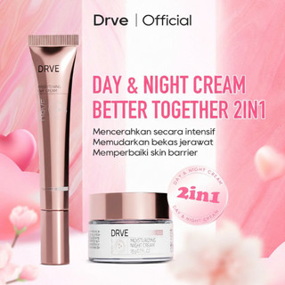Drve brightening day cream & night cream mengandung Niacinamide membantu memperbaiki pelindungan kulit yang rusak, efek antioksida dan anti inflamasi membantu melembabakan secara mendalam  menajaga kulit tetap lembab dan bersinar sepanjang hari