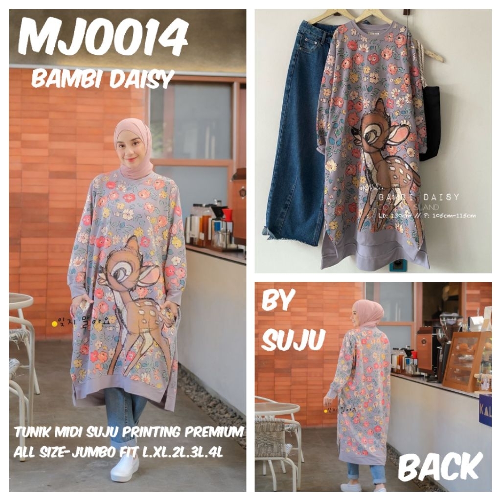 Midi Trend NEW (มินิเดรส) Kaos by SUJU print Premium JUMBO size fit to 2L.3L.4L.5L