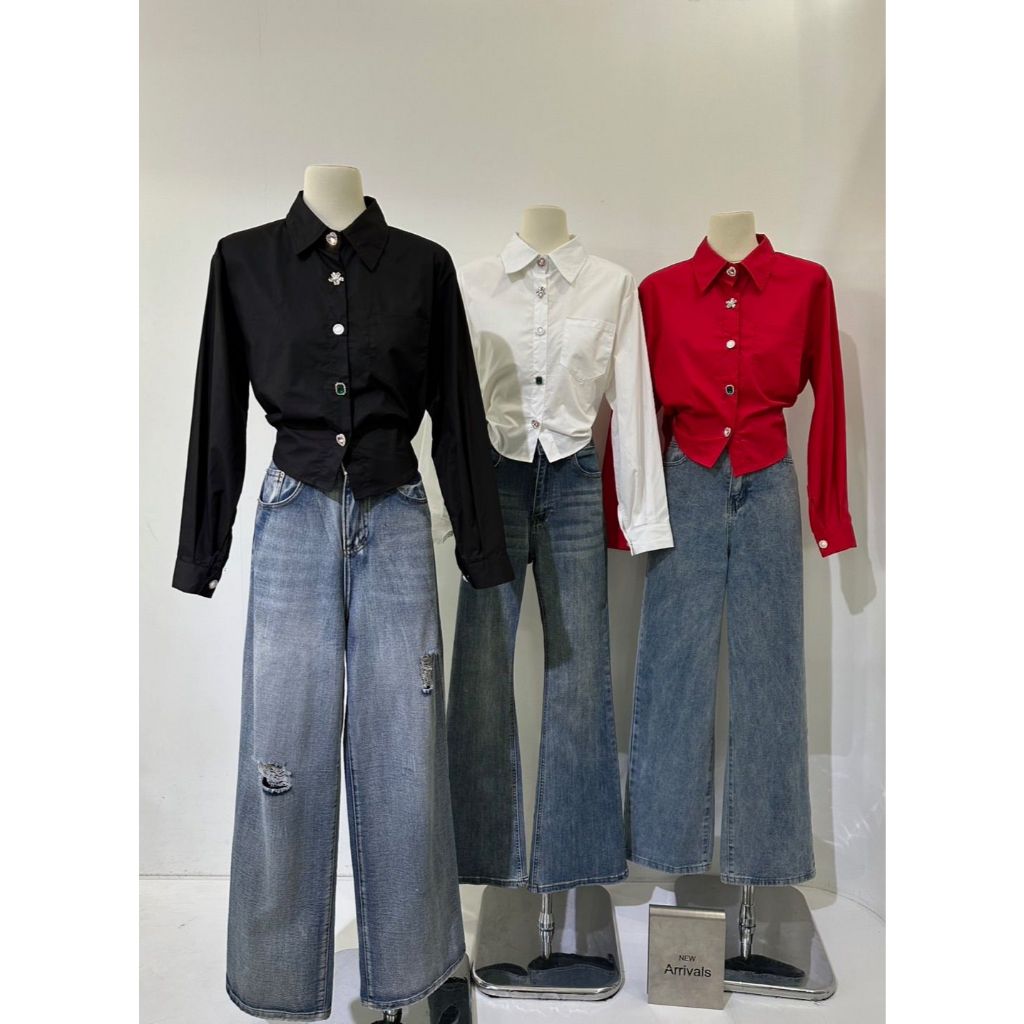 เสื้อ LS KEMEJA MT-1189 พร้อมกระดุม BKK MOTIF M2M