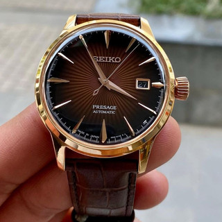 Jam Tangan Seiko Presage SRPB46J1 Manhattan Automatic Leather Brown
