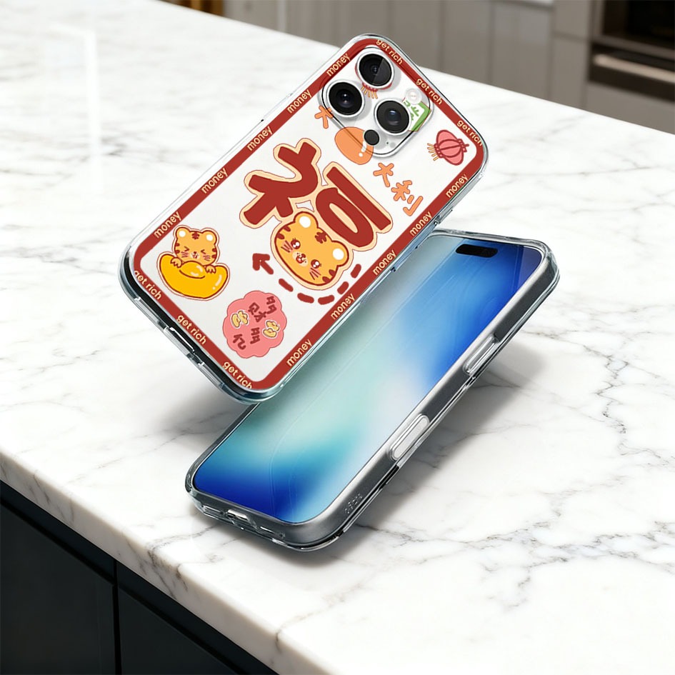 พรีเมี่ยมซิลิโคนเคสอ่อนสําหรับ OPPO A6X A6 2026 A6 PRO A5 2025 A5i A5X A3X A3 NFC GET RICH MOTIF