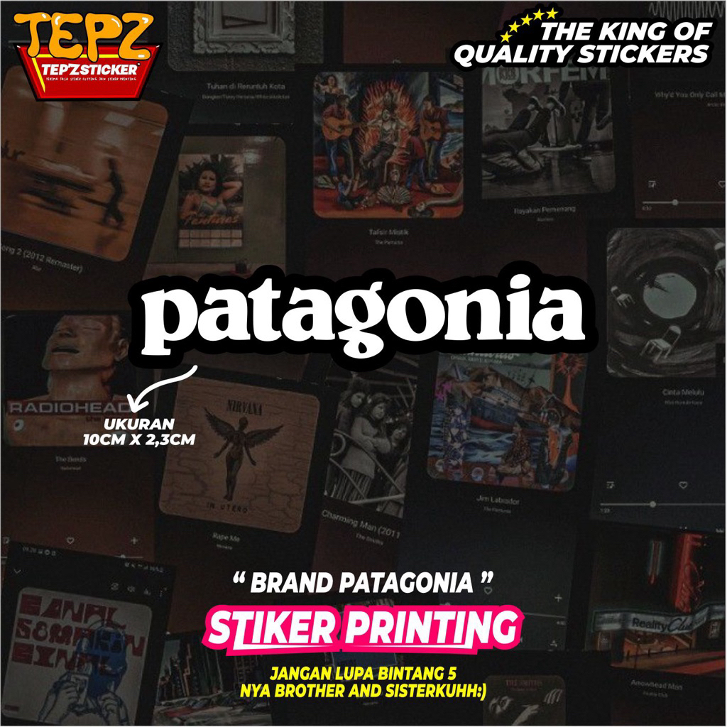 สติ๊กเกอร์ (แบรนด์ PATAGONIA) สติ๊กเกอร์วง|สติ๊กเกอร์โลหะ|สติ๊กเกอร์ TUMBLR|สติ๊กเกอร์ AESTHETICS