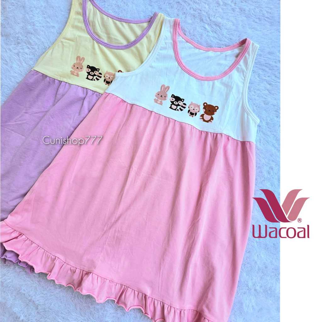WACOAL CUTE ANIMAL GIRLS DRESS SIZE M PN 3522 GIRLS HOME SLEEVE DRESS PN3522