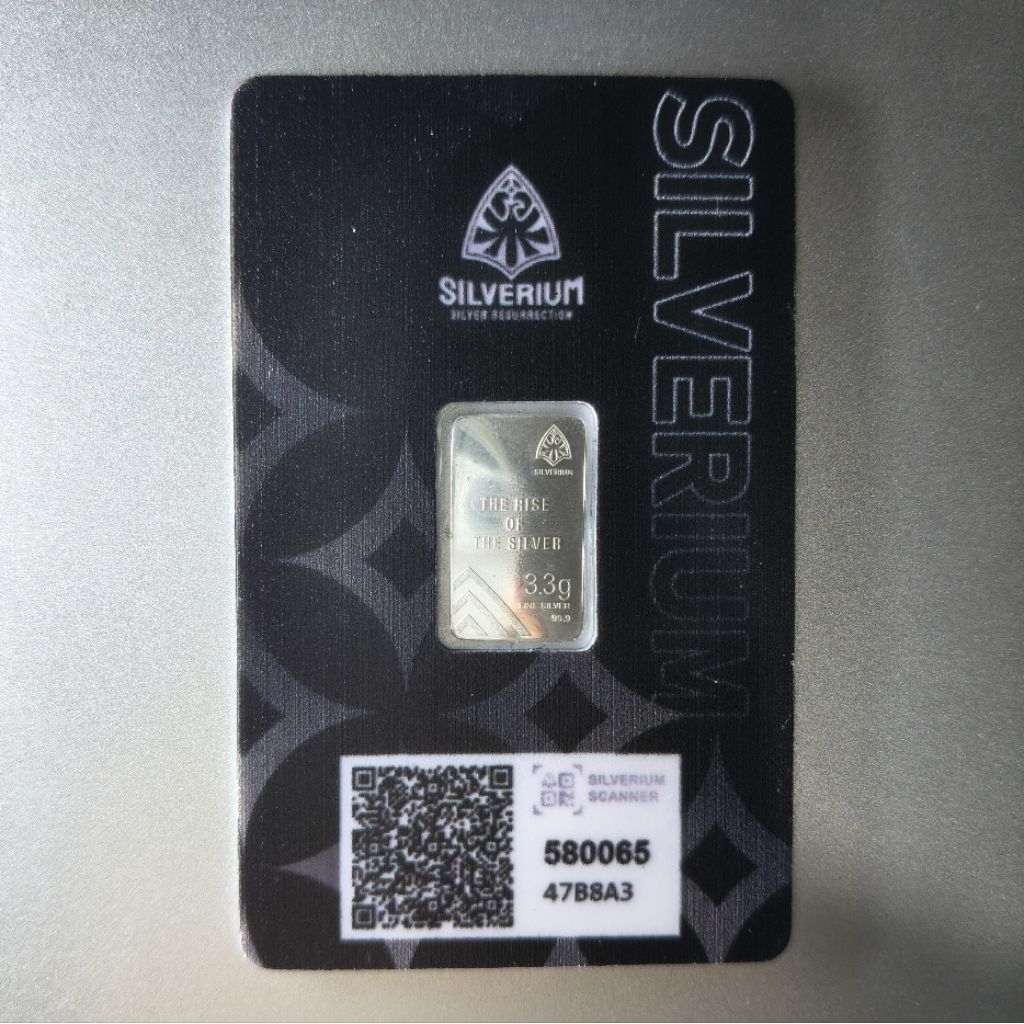 Silver Bars Silverium 3.3 กรัม เกรด 99.9 บริสุทธิ์