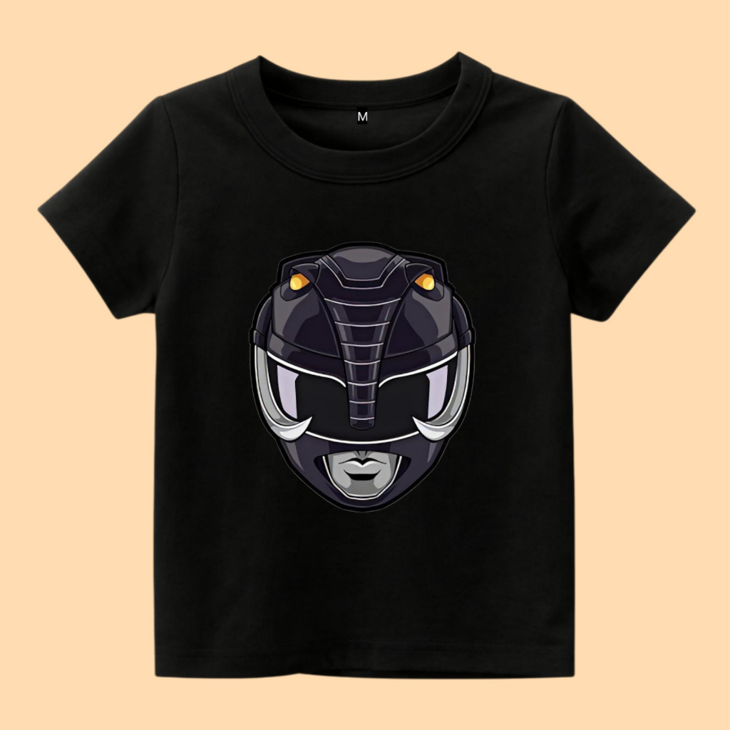 เสื้อยืด Power ranger black Power rangers Kids