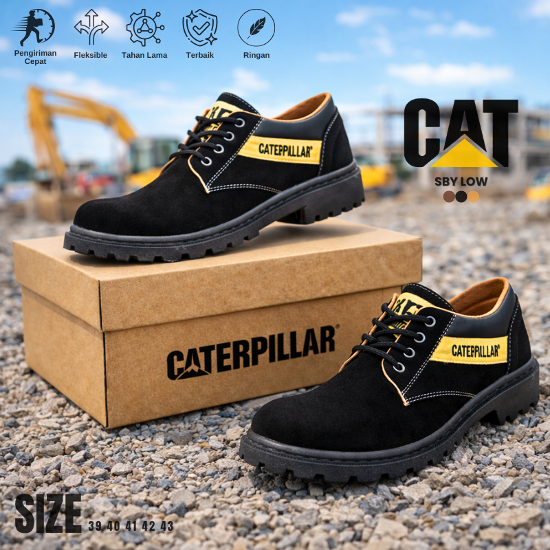 CAT SBY Mens Steel Toe Safety Shoes - Outdoor Tracking Adventure Field Work Safety Shoes - LINCH FOO