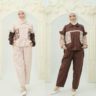 Jeena Azani One Set Kemeja Oversize